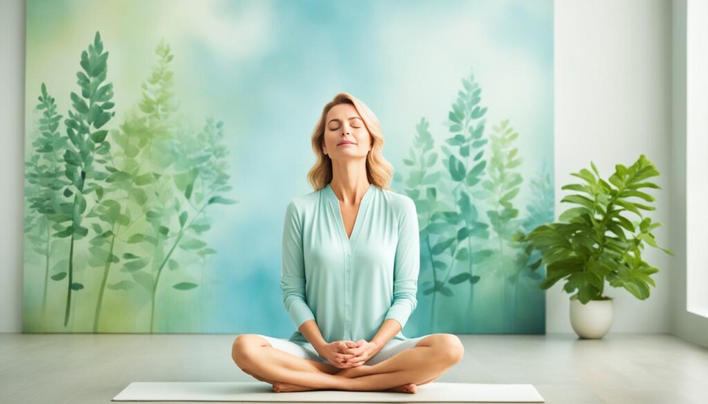 Pratiquante de Kundalini Yoga en méditation
